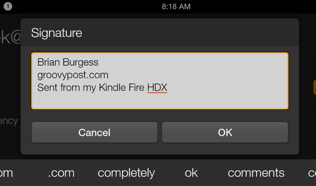 Fire HDX İmzası