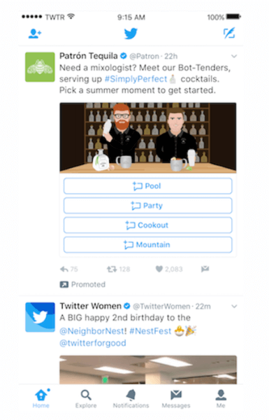 Twitter yeni, özelleştirilebilir Direkt Mesaj Kartlarını piyasaya sürdü.