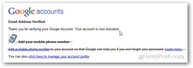 google hesabı e-posta adresi doğrulandı