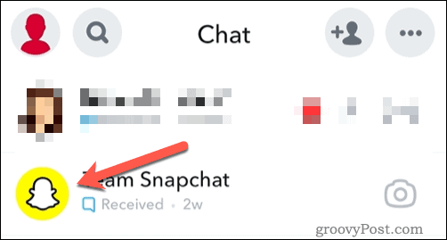 Snapchat'te arkadaş simgesini açın