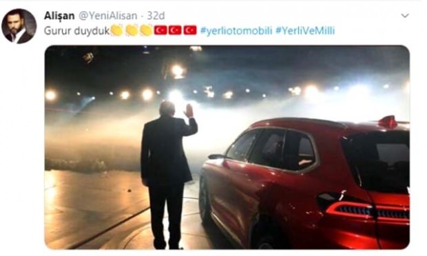Cumhurbaşkanı Erdoğan'ın yerli otomobil paylaşımı sosyal medyayı salladı! Takipçi sayısında artış...