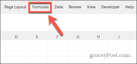 excel formülleri menüsü