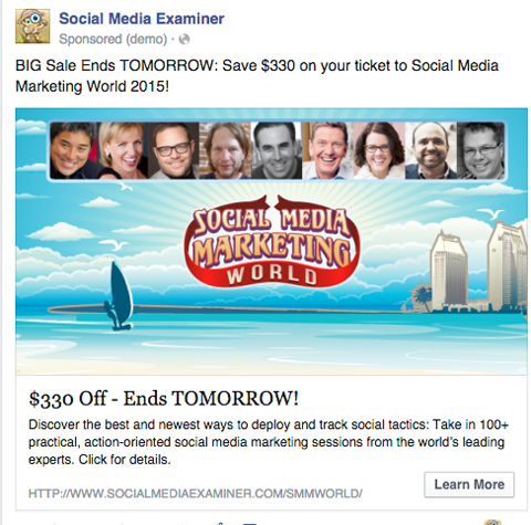 SMMW15 facebook reklamı