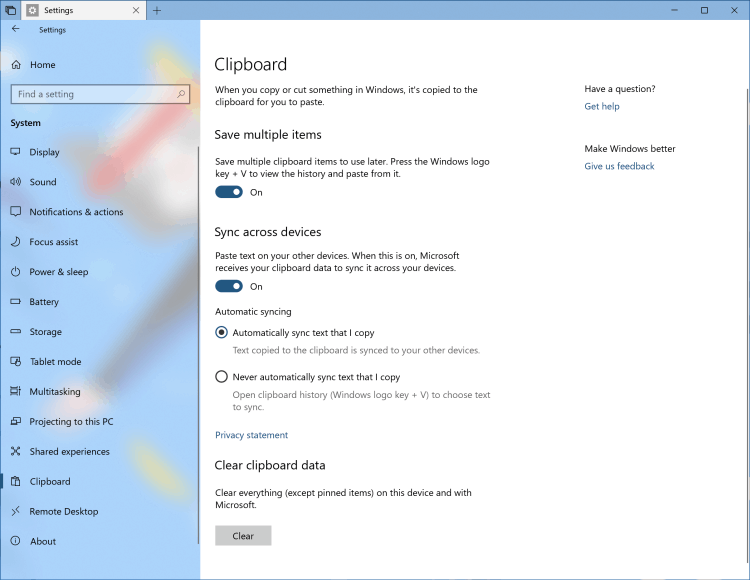 Windows 10 RS5 Bulut Panosu