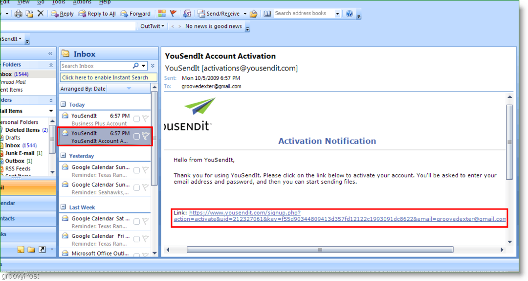 YouSendIt Kullanarak Outlook'ta Büyük Dosyaları Ücretsiz Gönderme