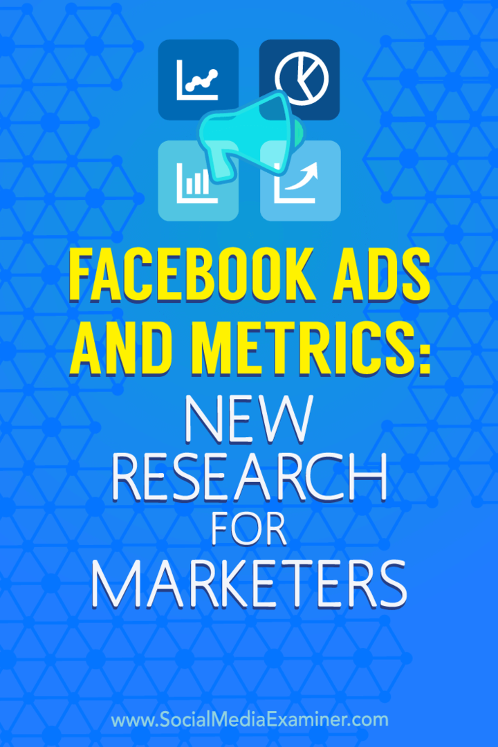 Facebook Reklamları ve Metrikleri: Pazarlamacılar için Michelle Krasniak tarafından Sosyal Medya Denetçisi Üzerine Yeni Araştırma.