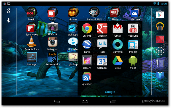 Android Nexus 7 Ana Ekranı