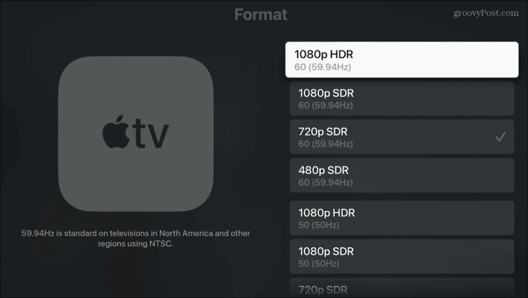 Apple TV Ekran Çözünürlüğünü Değiştirin
