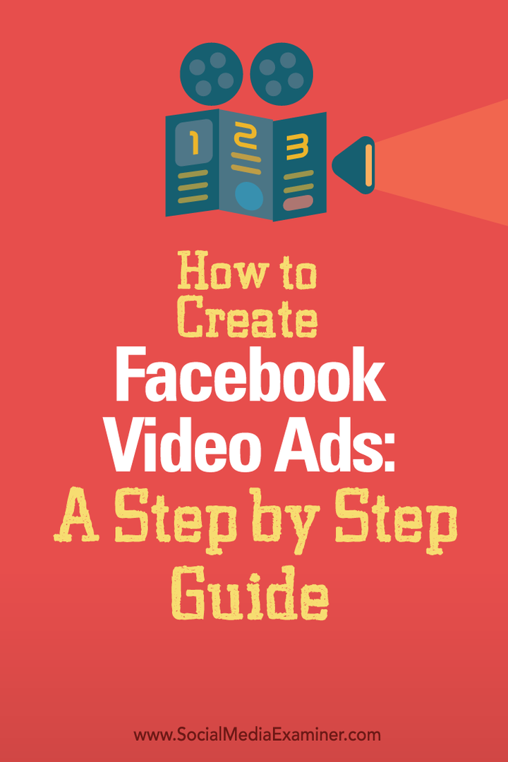 facebook video reklamları nasıl oluşturulur
