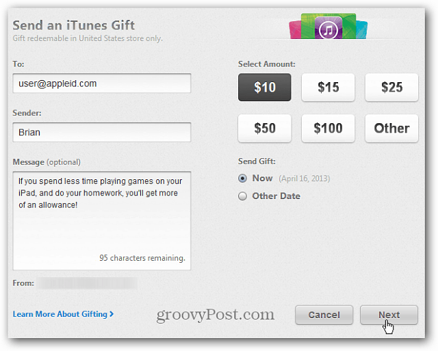 İTunes veya iOS Aygıtlarından Sanal iTunes Hediye Kartları Nasıl Gönderilir