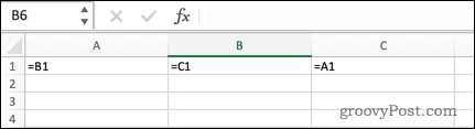 Excel'de dolaylı bir döngüsel başvuru