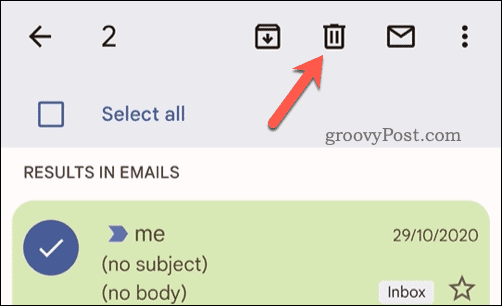 Mobil cihazda Gmail'de seçilen e-postalar siliniyor
