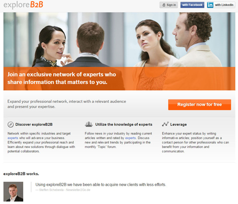 explorb2b web sitesi