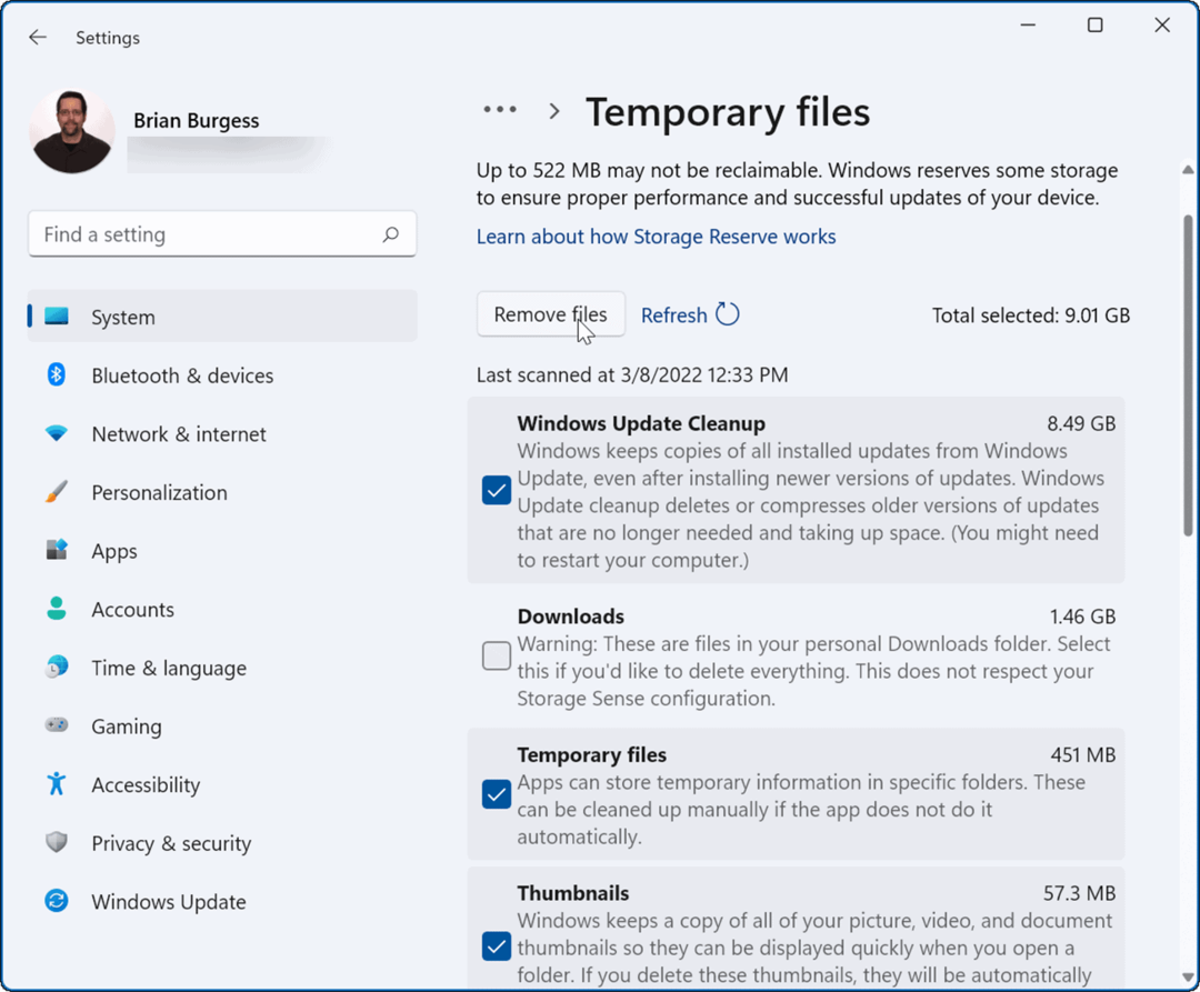 geçici dosyaları kaldır Windows Update Temizleme