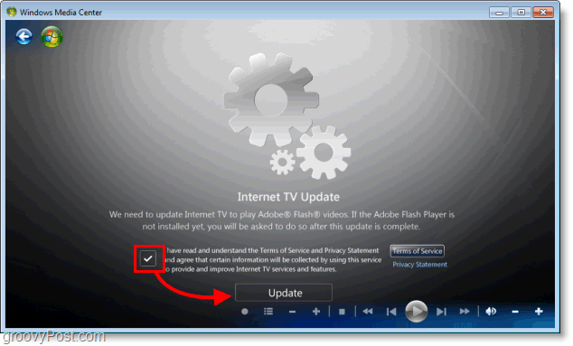 Windows 7 Media Center - İnternet TV Güncelleştirmesi yükleyin
