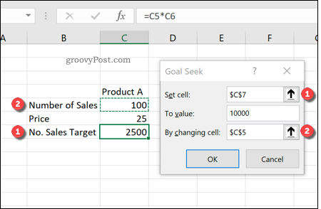 Excel'de Hedef Arama'yı kullanma