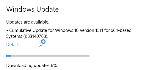 Windows 10 Toplu Güncelleştirme KB3140768