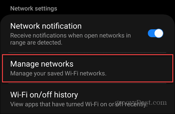 Android'de Wi-Fi Bağlantısını unutun