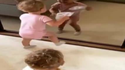 Pelin Akil'in ikizlerinden eğlenceli dans paylaşımı!