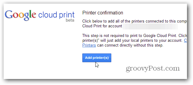 PRinters Cloud Print ekleyin