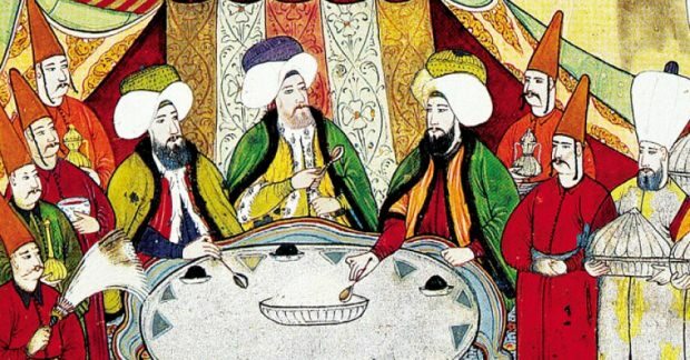 Osmanlı padişahı yemek ziyafeti