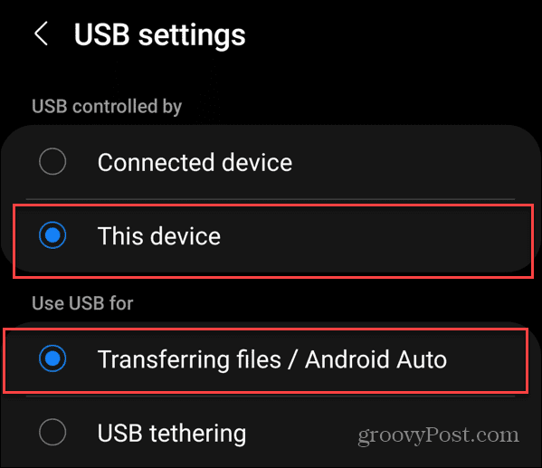 Fotoğrafları Android'den USB Sürücüye Aktarın