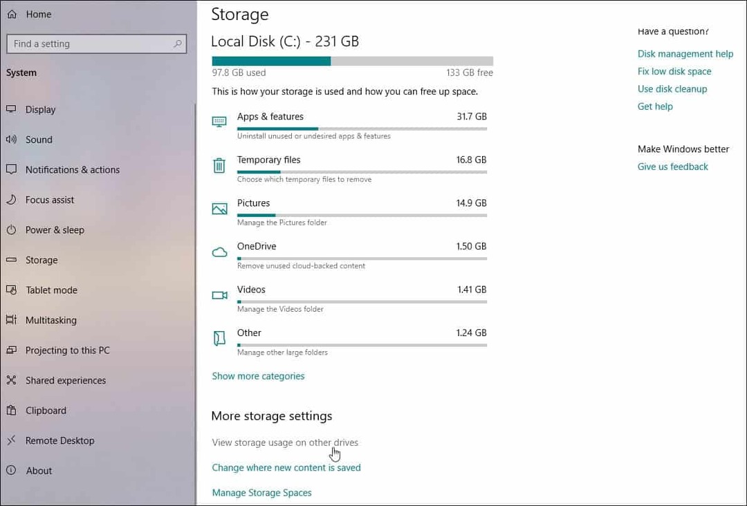 Tüm Bağlı Depolama Aygıtlarını Windows 10 1903 Mayıs 2019 Güncelleştirmesi'nde Görüntüleme