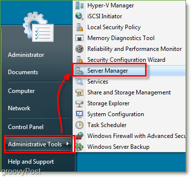 Ekran Görüntüsü - Windows Server 2008 Sunucu Yöneticisi'ni Başlat