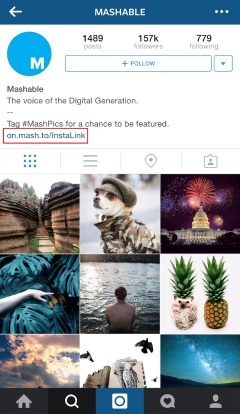 Kullanıcıları, Instagram fotoğrafıyla ilgili bir makaleye götürecek bir bağlantıya tıklamaya teşvik edin.