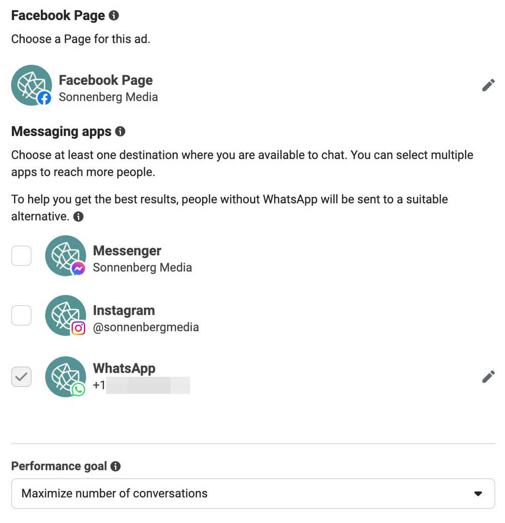 facebook-reels-ads-20 için whatsapp-dönüşüm-seçeneği