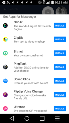 facebook messenger'a özellik uygulamaları ekle