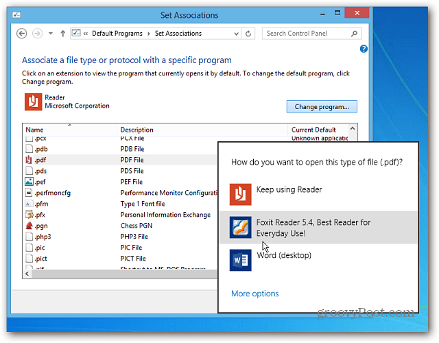 Windows 8 Dosya İlişkileri