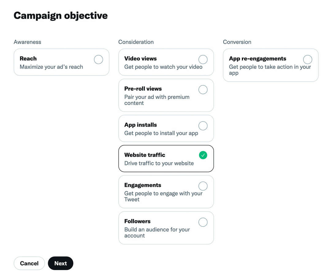 Twitter-pixel-consideration-website-traffic-example-kullanarak-bir-kampanya-amacı-ve-bir-reklam-grubu-hedefi-nasıl-seçilir-17