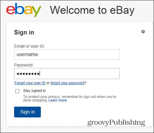 eBay şifre değiştirme giriş