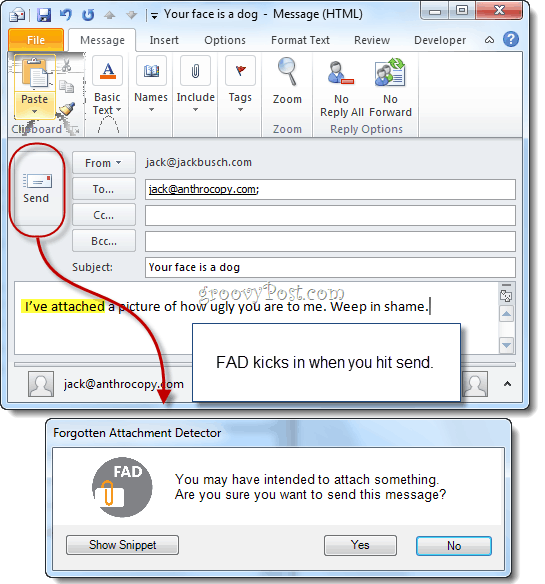 Microsoft Outlook için Unutulmuş Ek Dedektörü