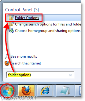 Windows 7 ekran görüntüsü - klasör seçeneklerini aç
