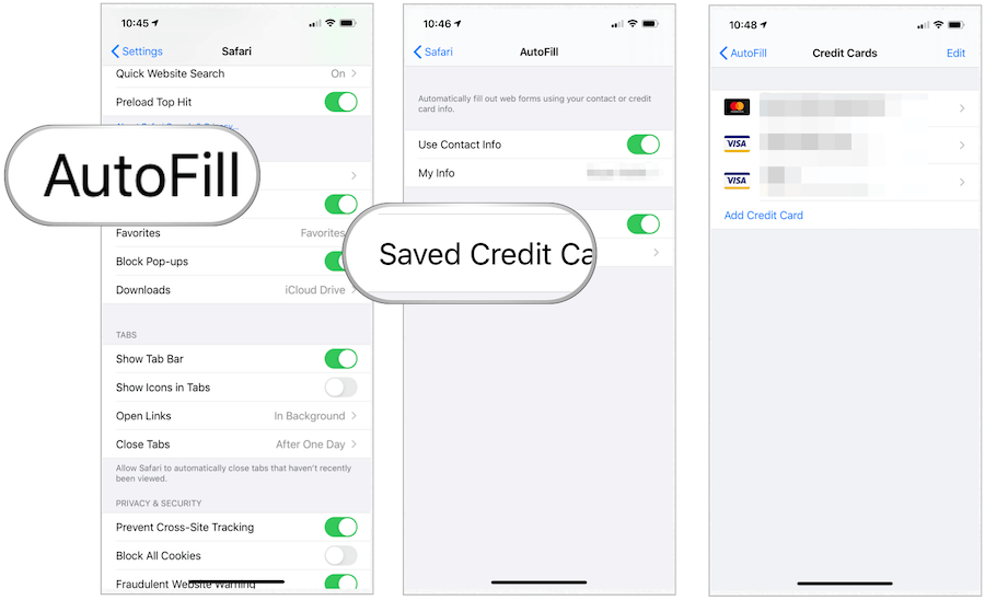 iOS Kredi Kartı