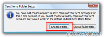 Outlook 2007'de iMAP Hesabı için GÖNDER posta klasörü kur