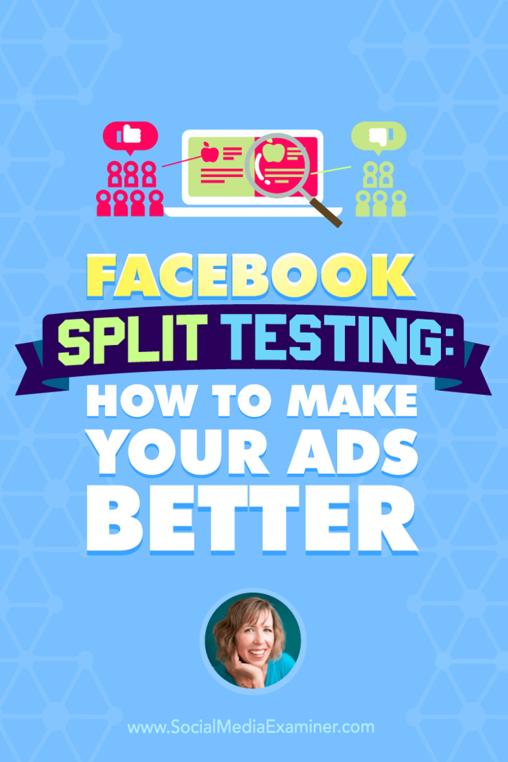 Andrea Vahl, Michael Stelzner ile Facebook reklamlarınızı bölünmüş testlerle nasıl daha iyi hale getirebileceğiniz hakkında konuşuyor.
