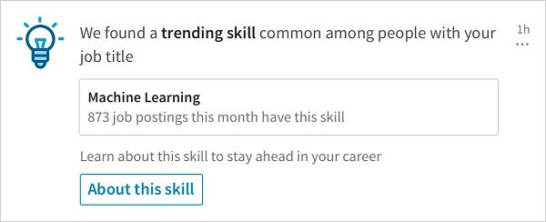 LinkedIn, aynı iş unvanına sahip kişiler arasında ilgili trend becerilerini paylaşan yeni bir bildirim başlattı.