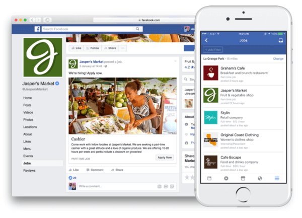 Facebook, doğrudan Facebook'ta iş ilanı ve başvuruya izin veren yeni özellikler sunuyor.