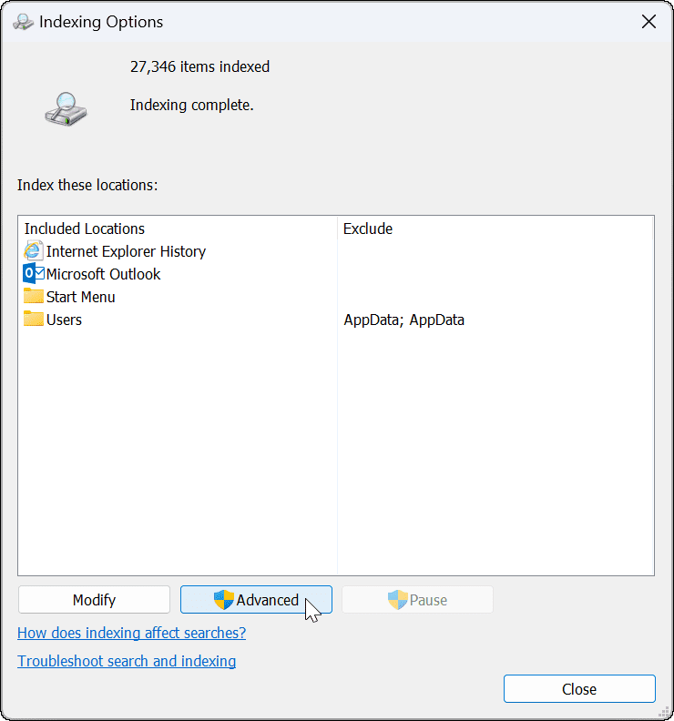 Windows 11 Outlook Arama Çalışmıyor