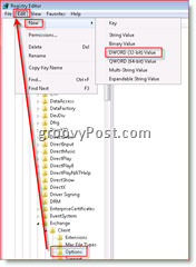 Outlook 2007 Dword için Inbox'ta e-posta kurtarmayı sağlayan Windows Kayıt Defteri Düzenleyicisi