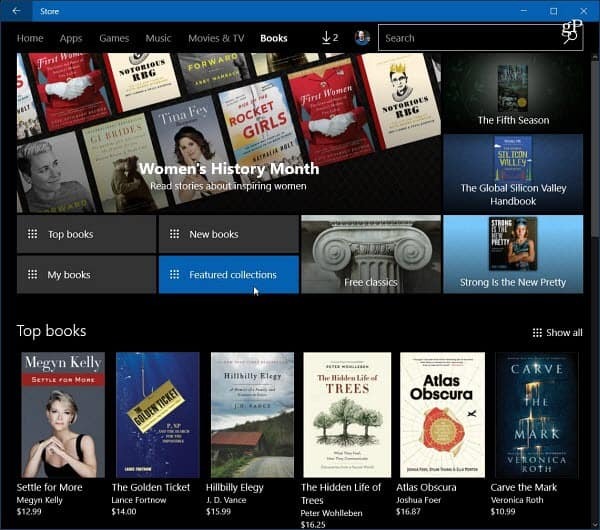 Windows 10 e-Kitaplar