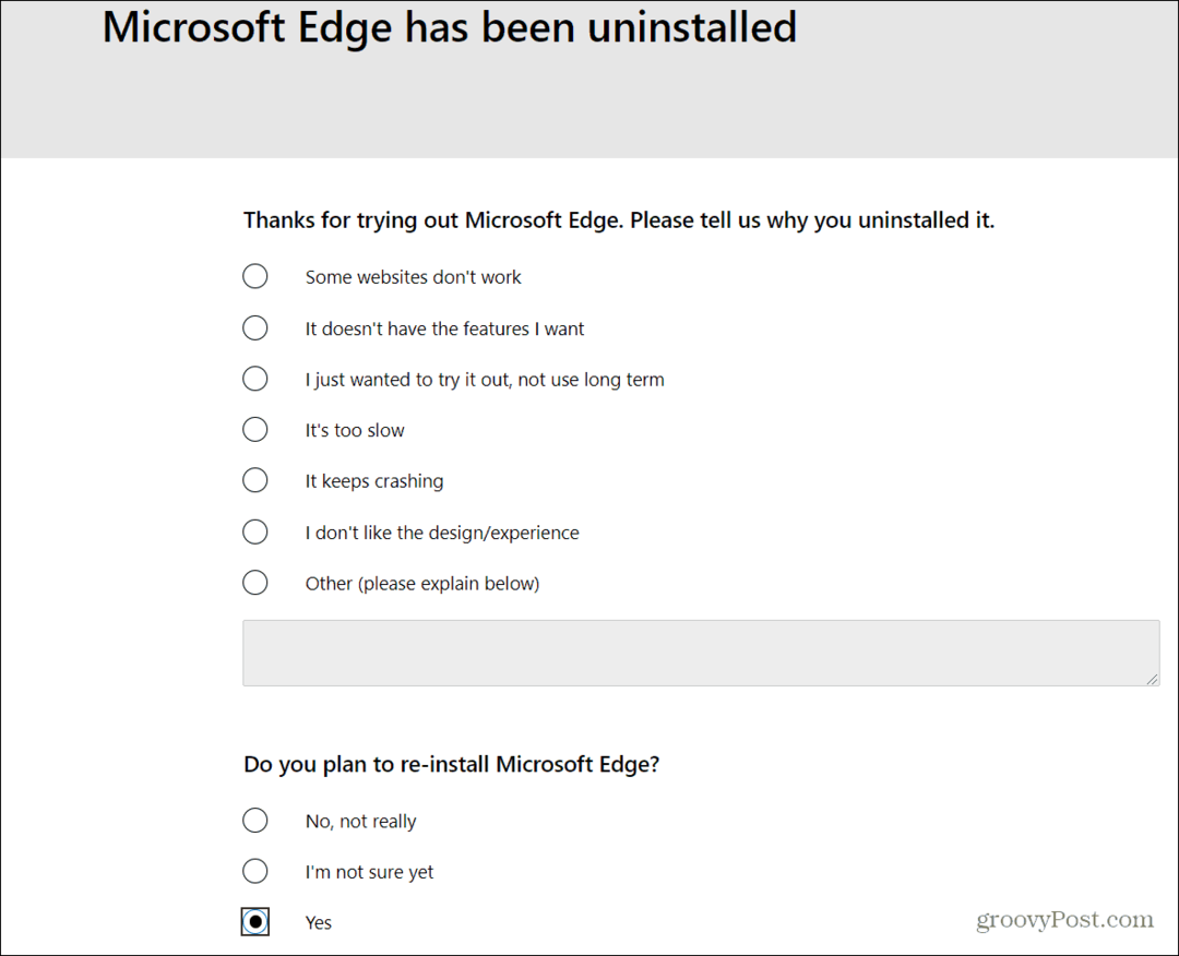 Microsoft Edge Windows 10'dan kaldırma