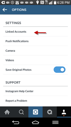 instagram bağlantılı hesap ayarları