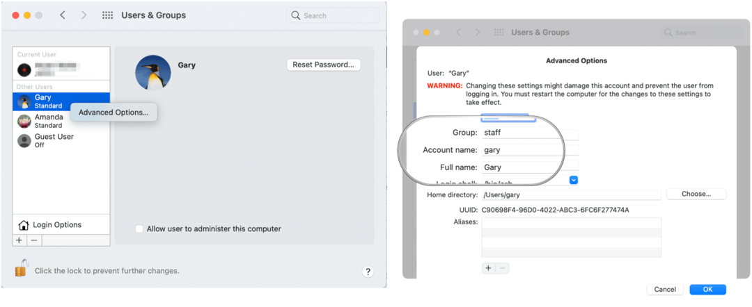 Mac Mac Hesap Adında Kullanıcı Hesaplarını Gizle