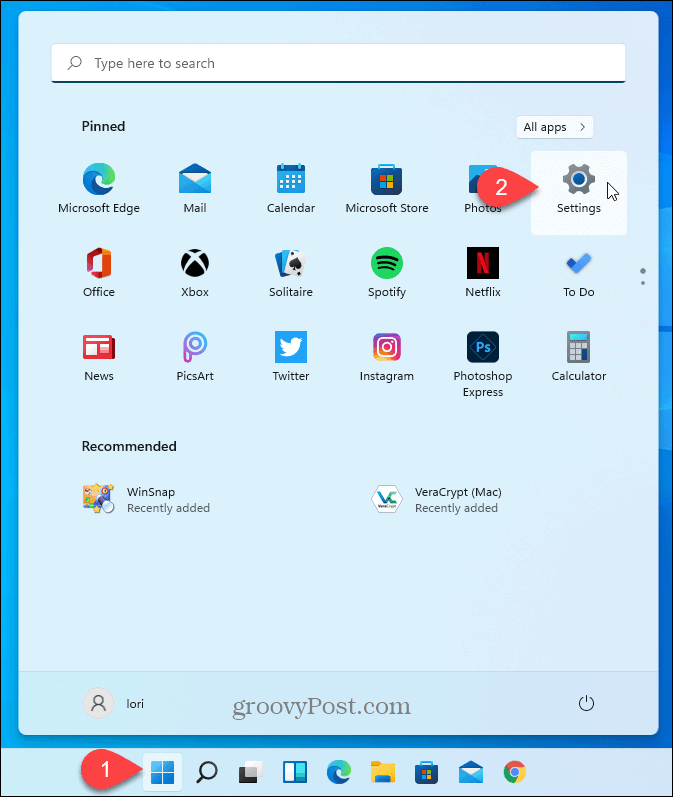 Windows 11 Ayarlarını Açın