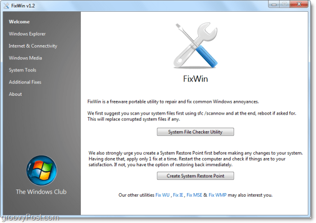 FixWin ile 50 Yaygın Windows 7 Sorununu Düzeltme [groovyReview]