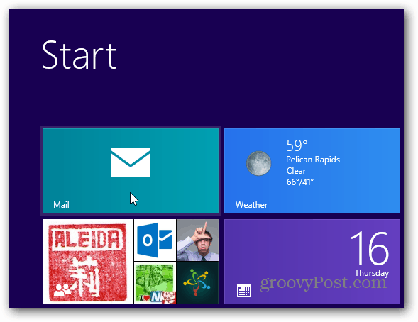 Windows 8 Posta İstemcisi'ni başlat